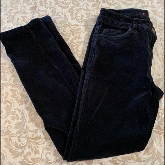 Mini Boden Pants Big Girls Black Skinny Leg Velvety Feel Size 11 Youth - Picture 1 of 5